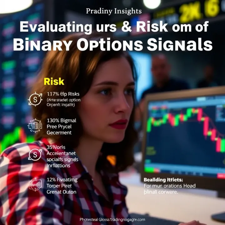 Evaluating Benefits and Risks of Binary Options Signals Conceptual graphic illustrating the risks and benefits of using binary options signals software
