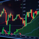 Candlestick chart showing stock price movements with highlighted trends for swing trading