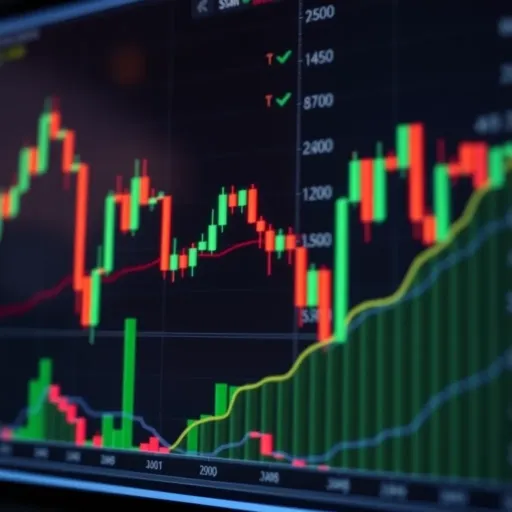 Stock Price Trends for Swing Trading Candlestick chart showing stock price movements with highlighted trends for swing trading