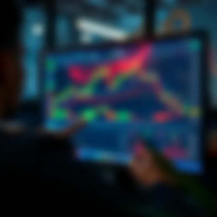 Computer screen displaying a forex trading video tutorial with charts and technical analysis