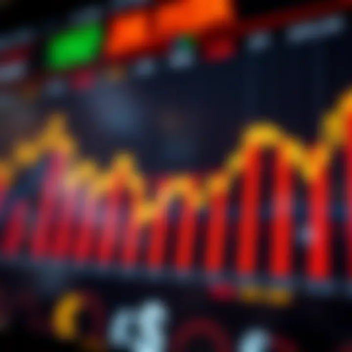 Illustration of forex market with currency symbols and upward trading graph