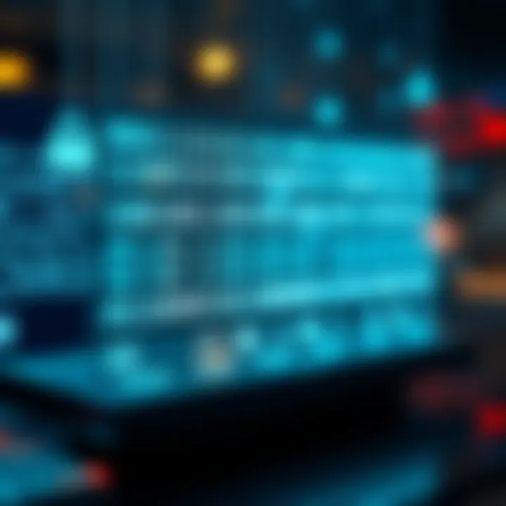 Conceptual graphic showing binary code integrated with digital technology and communication symbols