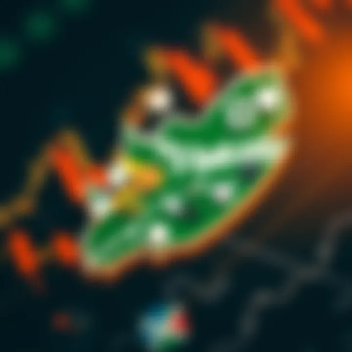 Binary Option Trading Regulations and Strategies in South Africa Illustration of South Africa map with financial icons representing trading strategies and regulatory frameworks