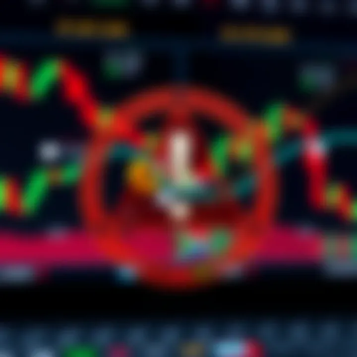 Warning symbol overlaid on financial charts highlighting regulatory concerns