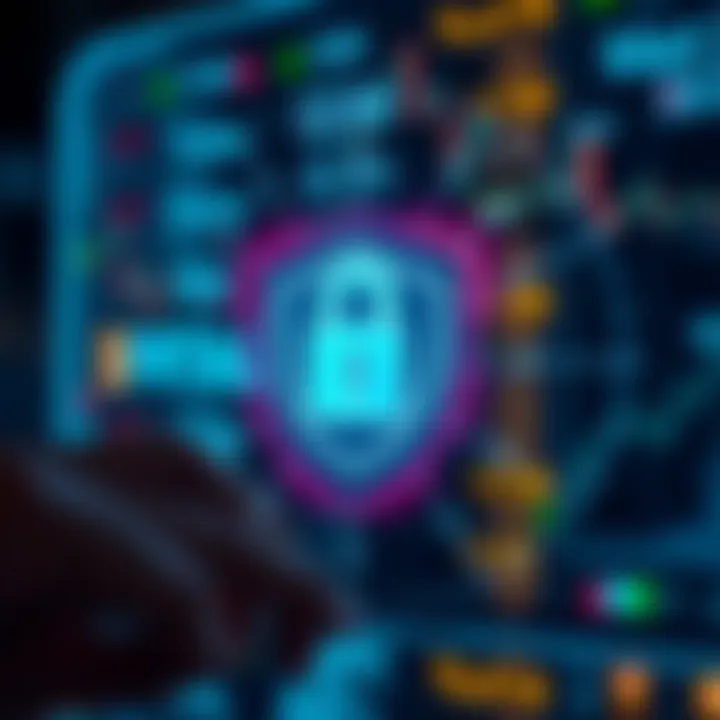 Digital security shield icon representing safe and regulated forex trading on mobile devices
