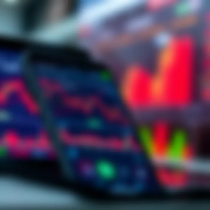 Interface of a South African trading app displaying stock prices and market trends