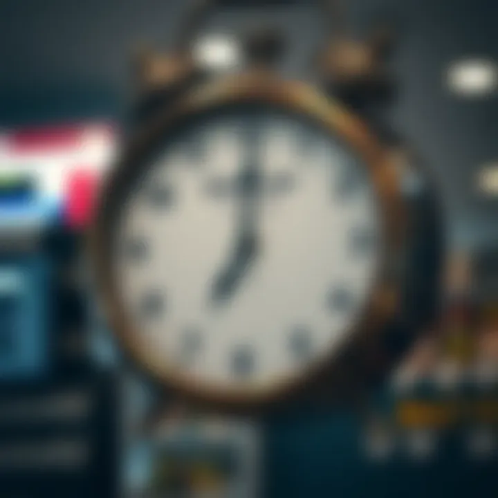 Clock displaying typical trading hours for a store