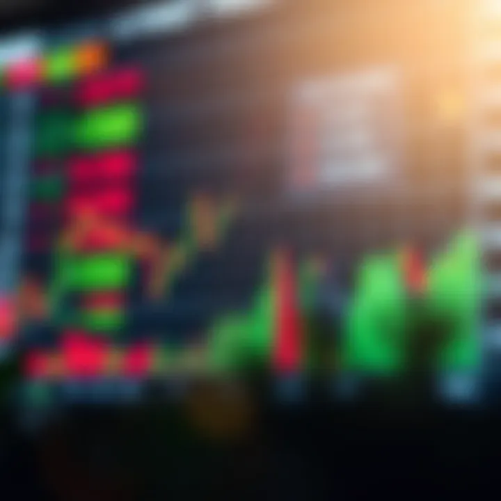 Graph showing forex market trends and currency exchange fluctuations