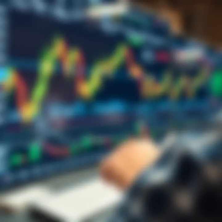 Forex trading platform showing real-time currency charts and technical indicators