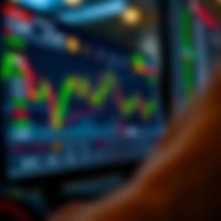 User interface of a demo forex trading app showing currency charts and trading controls