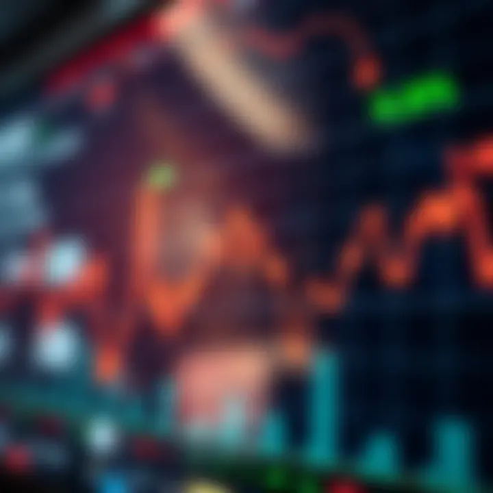 Graph depicting currency exchange rates fluctuating over time in a financial market