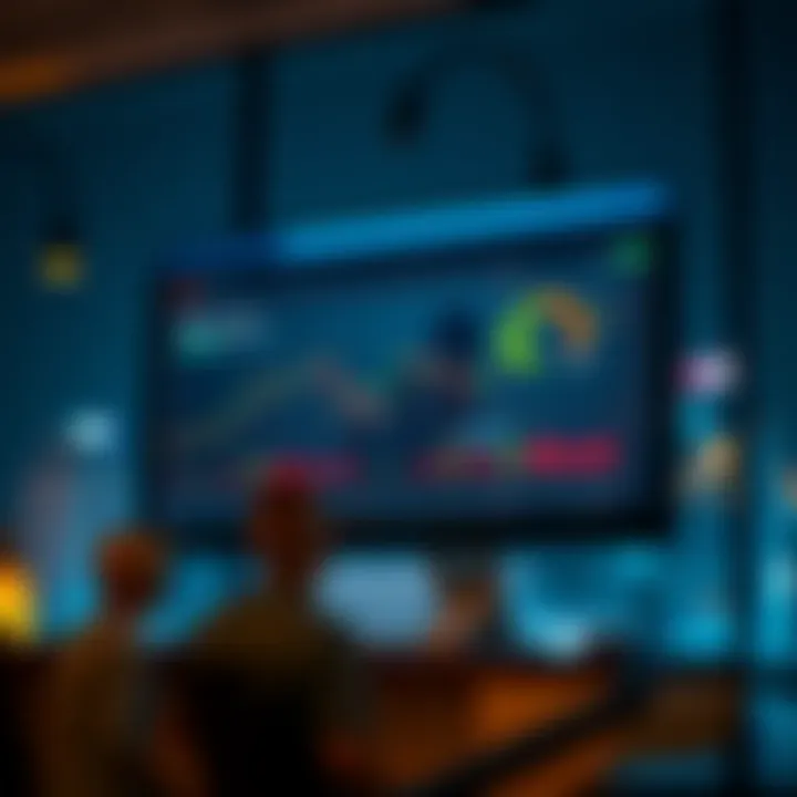 Computer screen displaying a forex trading platform with Johannesburg landmarks visible behind