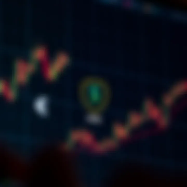 Graph illustrating risk management strategies with currency exchange symbols and protective shield icon