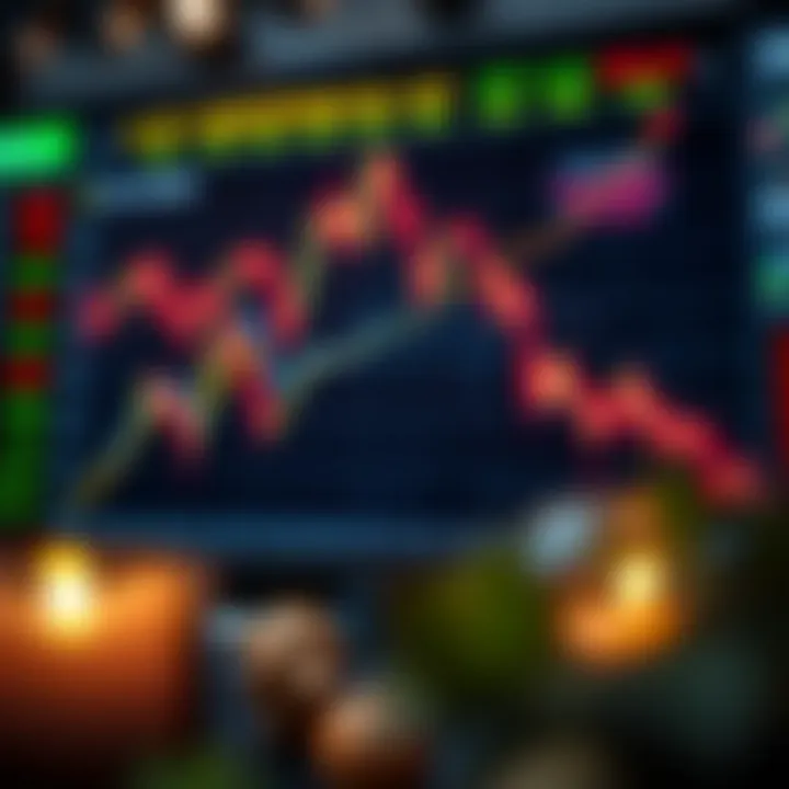 Chart illustrating trading volume and volatility variations during different forex market sessions