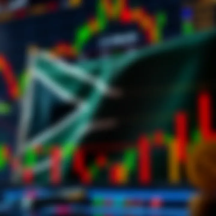 South African flag with forex market charts and currency symbols