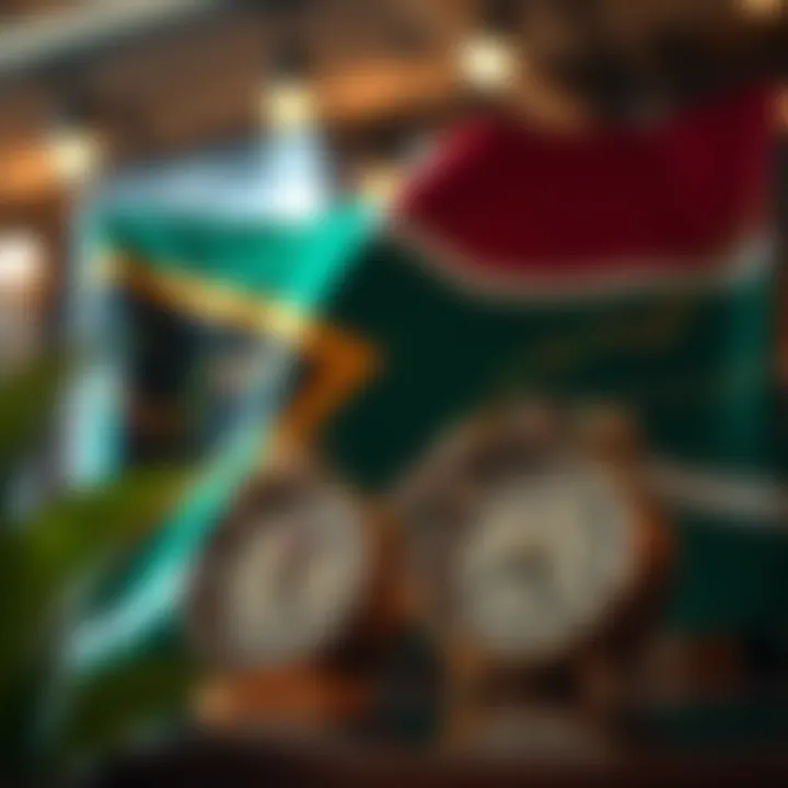 South African flag with forex trading charts and clocks showing optimal trading times