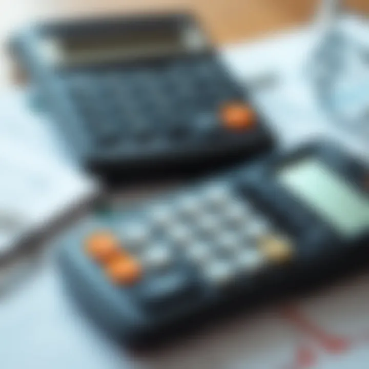 Calculator and financial documents highlighting tax calculations and record keeping for forex traders