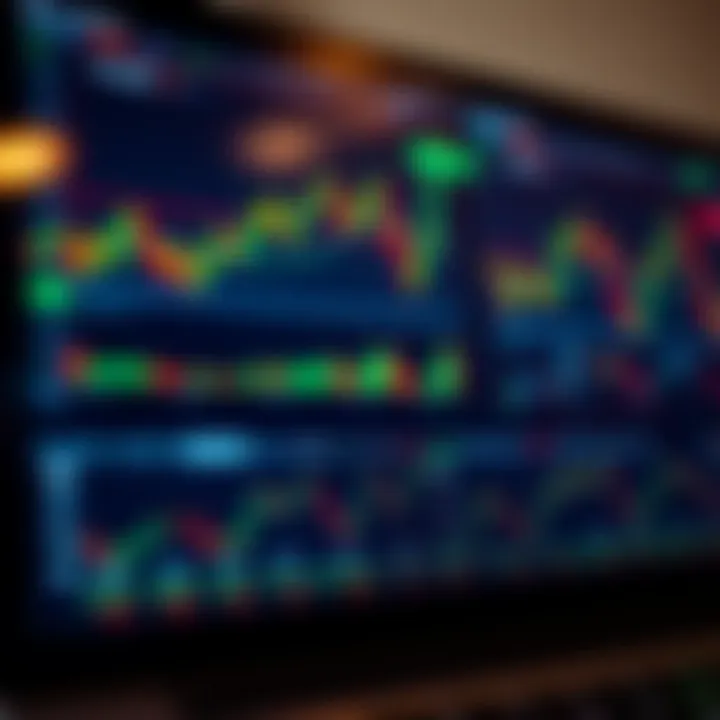 Interactive forex trading platform interface with charts and currency pairs displayed