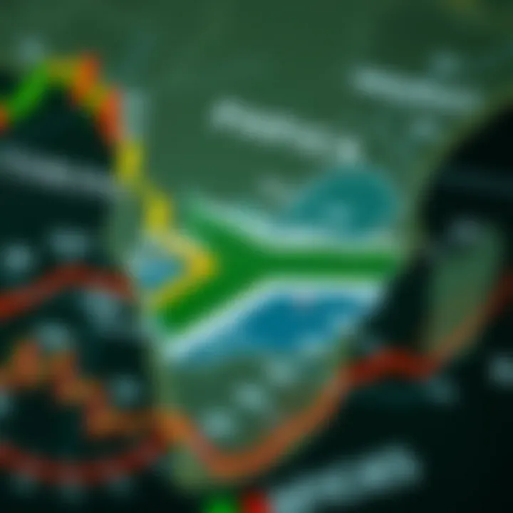 Map of South Africa highlighting key forex trading regulations and local market insights