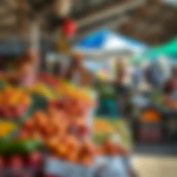 Fresh fruits and vegetables displayed at an outdoor market stall in Polokwane under natural daylight