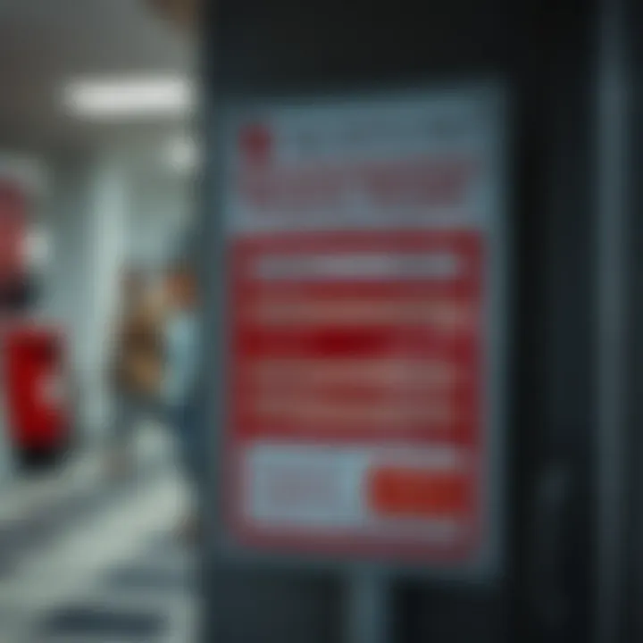 Notice board with updated information on holiday trading hours and additional services at the Highveld Post Office