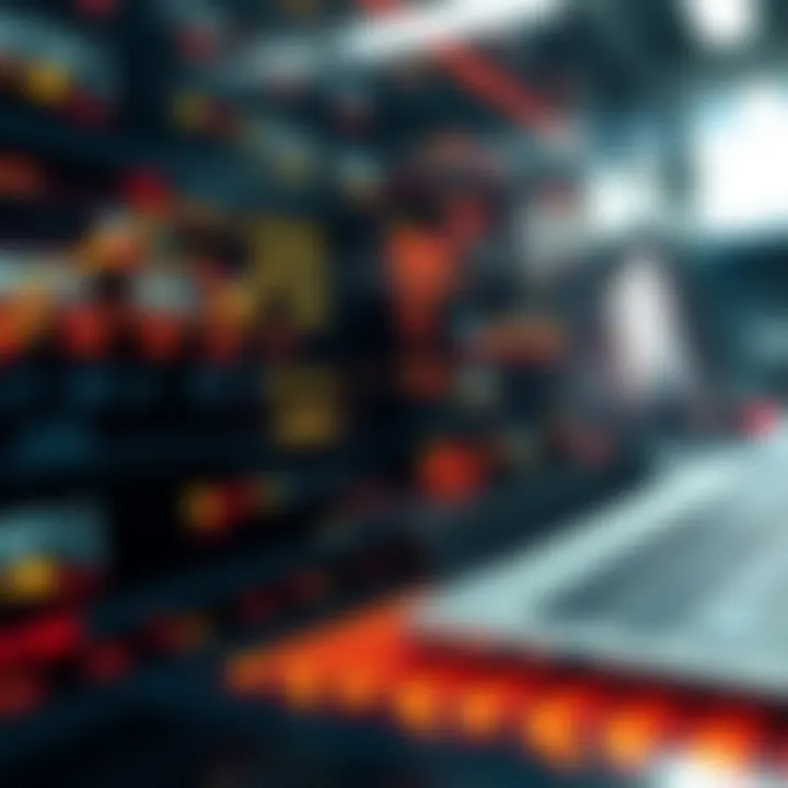 Conceptual graphic showing internet protocols and binary data flow in modern technology