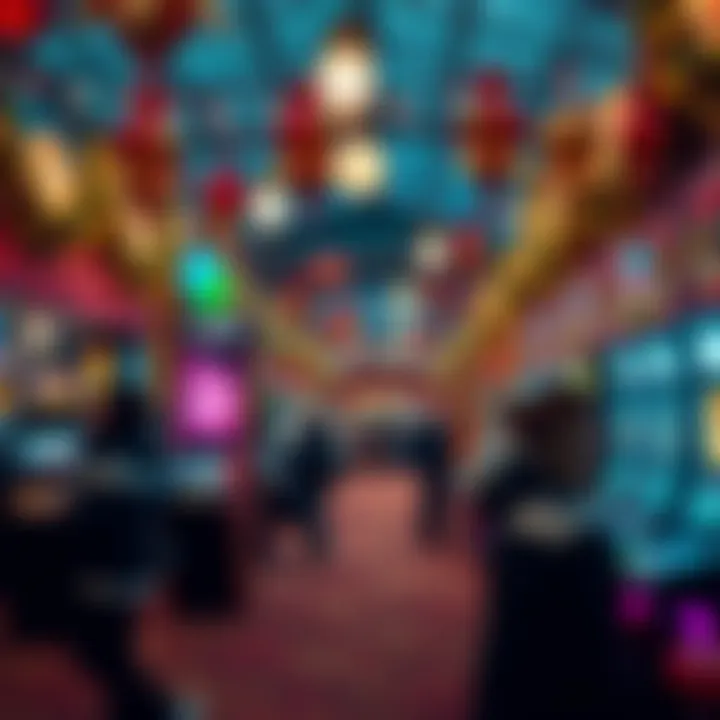 Festive decorations with gaming stalls during a special event at Kolonnade