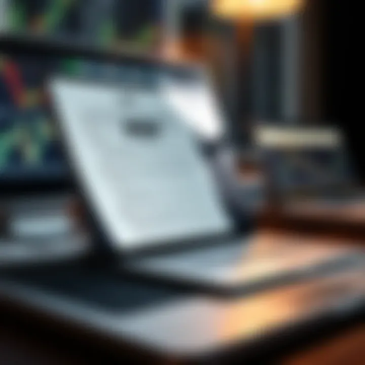 Open PDF document displaying forex trading course content on a laptop screen