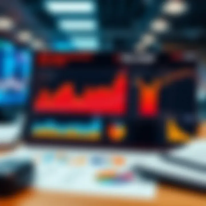 Visual representation of risk assessment methods with charts and decision-making tools