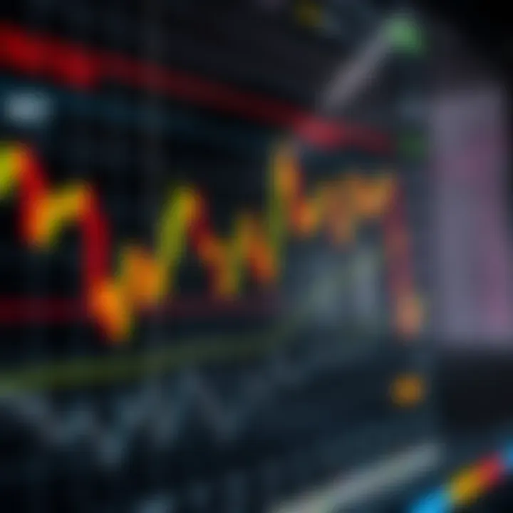 Illustration of a financial chart displaying currency fluctuations and trading indicators