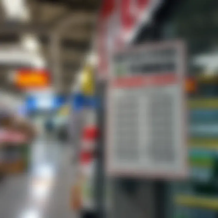 Sign showing adjusted store hours during public holidays in South Africa