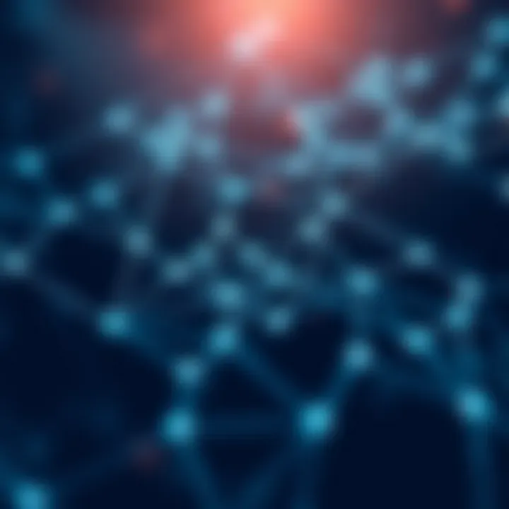 Abstract graphic showing interconnected nodes symbolizing risk detection and mitigation in business