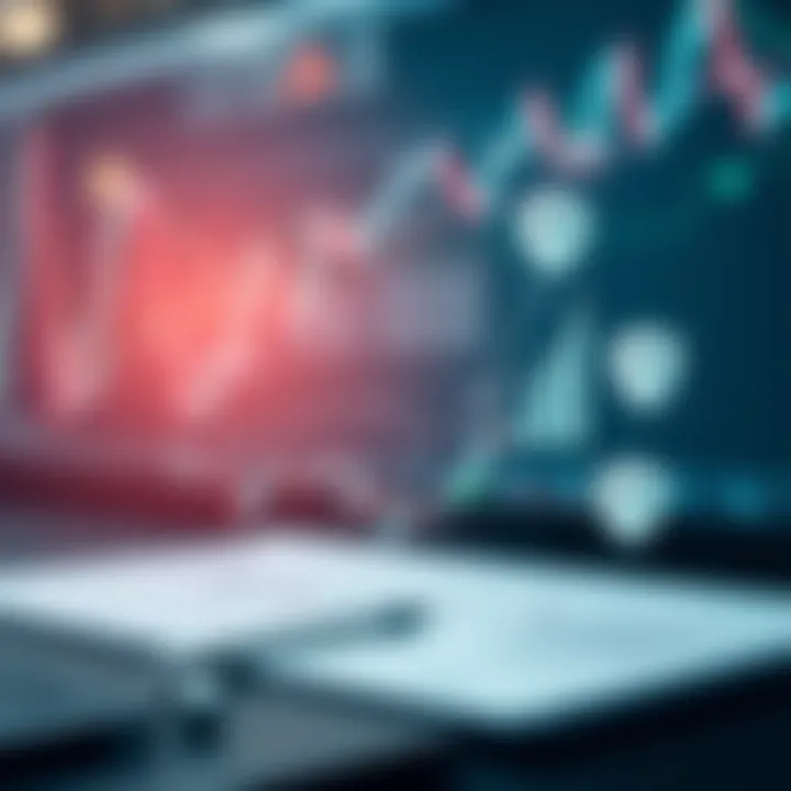 Risk Management Strategies for Forex Traders Illustration of risk management concepts with graphs and protective shield icons