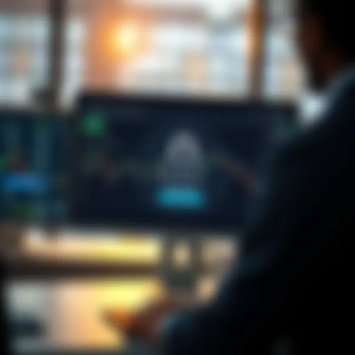 Secure login screen of forex trading platform emphasizing data protection and user authentication