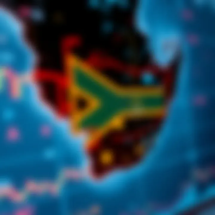 Local Considerations for Forex Trading Robots in South Africa Map of South Africa overlaid with forex trading symbols and risk management icons