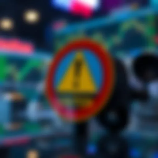 Caution Against Fraudulent Trading Schemes Alert symbol highlighting caution against fraudulent online trading schemes