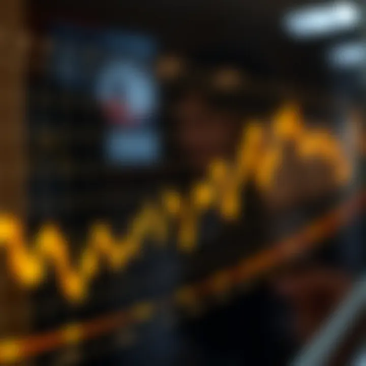 Line chart representing forex price movements over time with a clear upward trend
