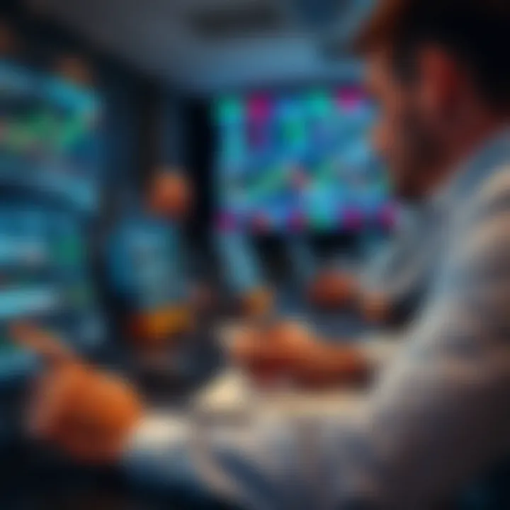 Traders analyzing forex market charts during a seminar session