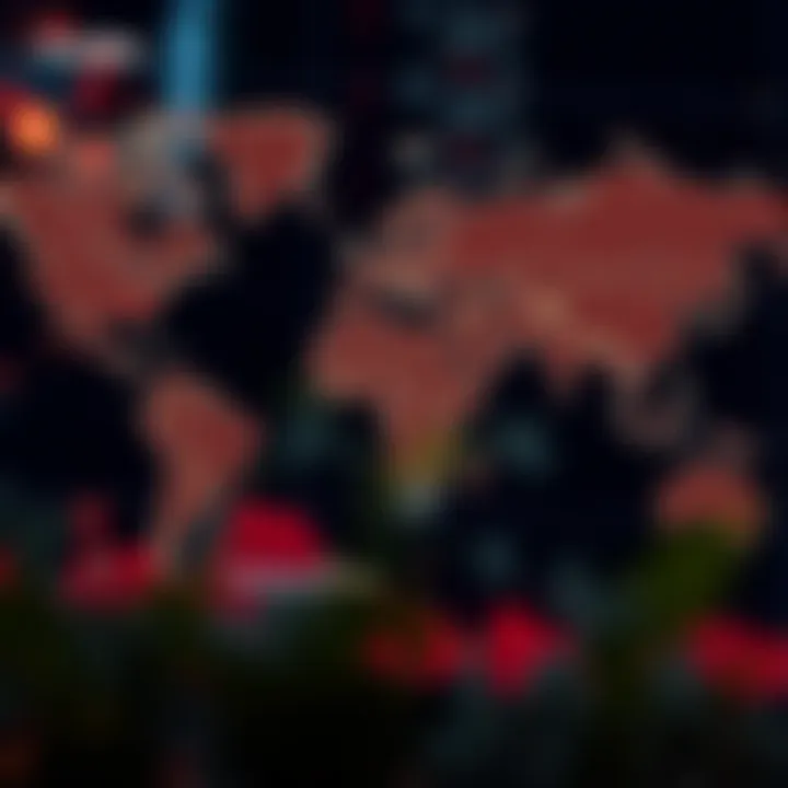 Global map highlighting major forex trading sessions across different time zones