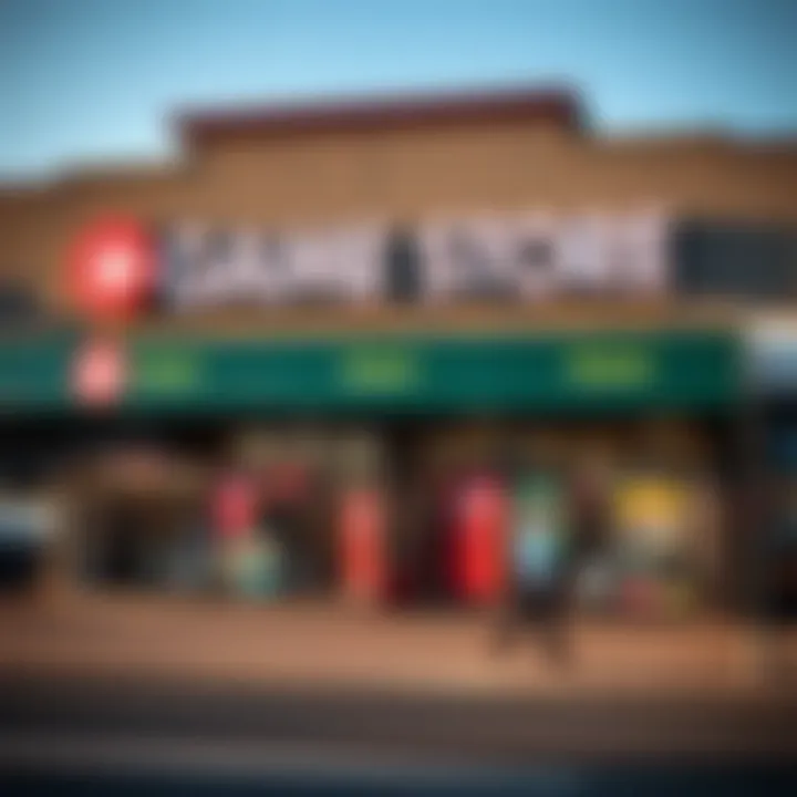 Exterior view of a game store in South Africa showing its entrance and signage during daylight hours
