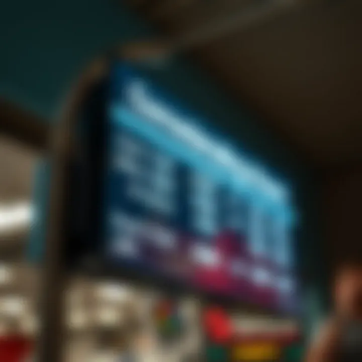 Close-up of a store sign displaying operating hours, highlighting daily opening and closing times