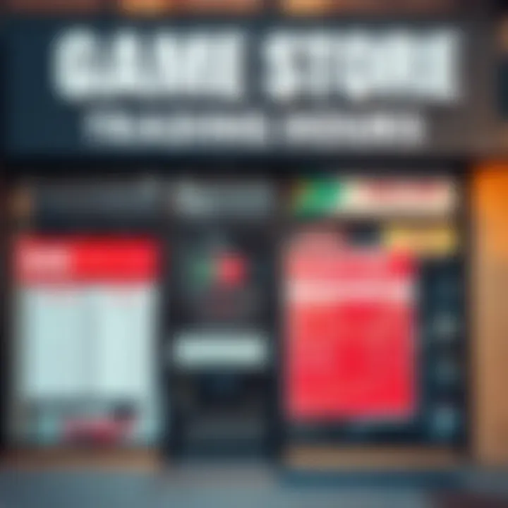 Exterior of a game store in South Africa with displayed trading hours on the entrance door