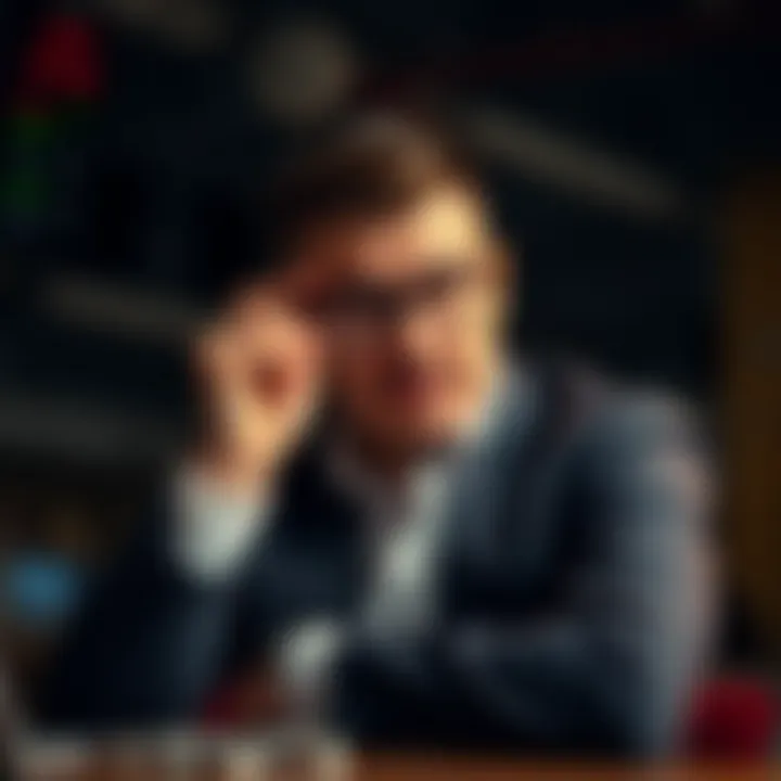 Conceptual illustration of individual securing finances and planning for stability