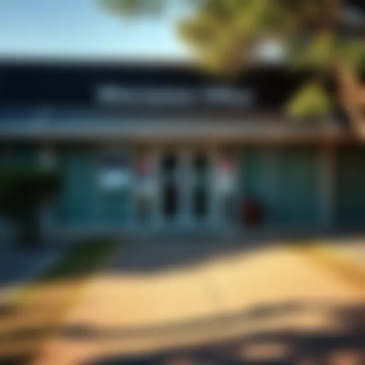 Entrance of Winklespruit Licence Office with clear signage and accessible pathways