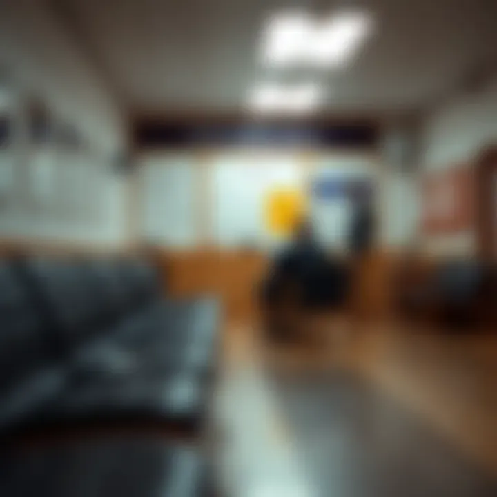 Visitor waiting area inside Wynberg Home Affairs office showing seating and information boards