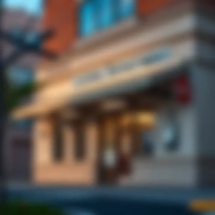 Exterior view of a government office building with clear signage for the License Department