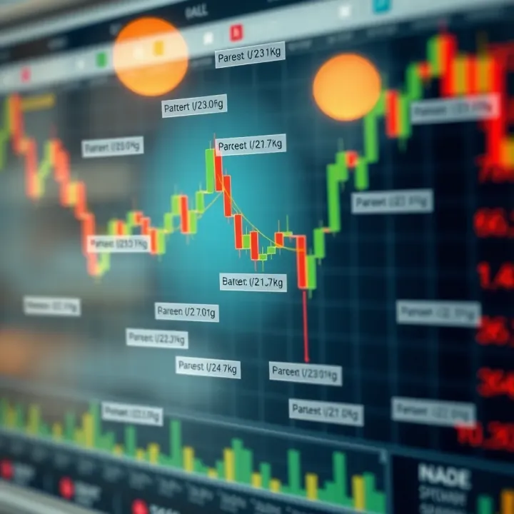 Common Candlestick Patterns for Market Analysis Illustration showing various common candlestick patterns used in trading with clear labels