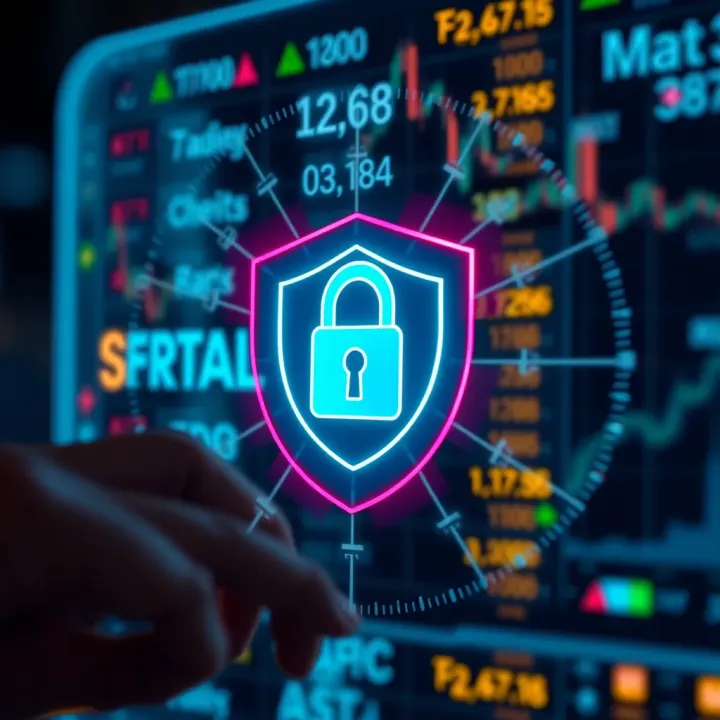 Digital security shield icon representing safe and regulated forex trading on mobile devices