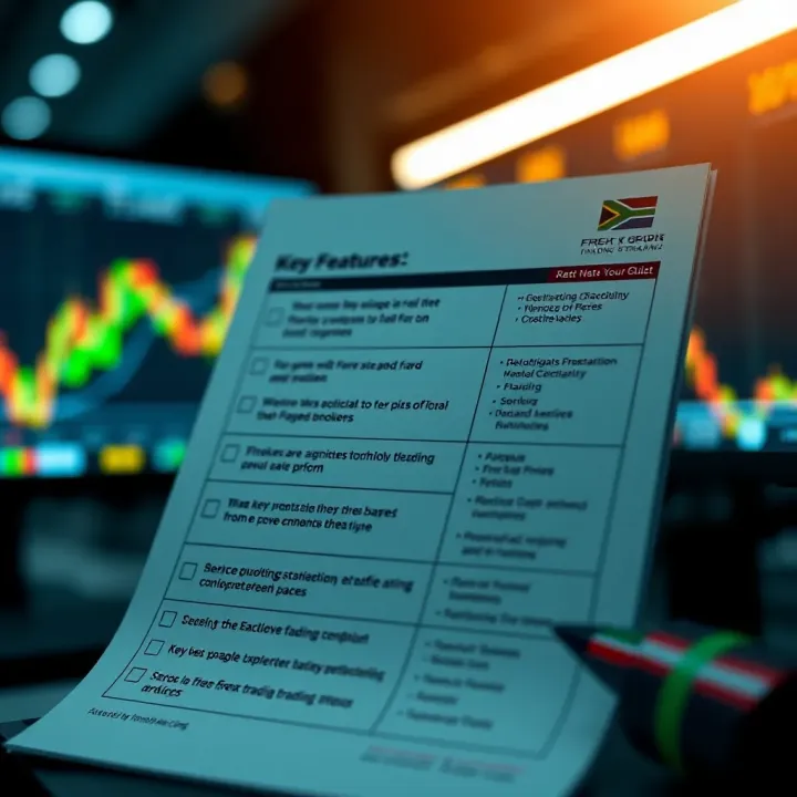 Key Features Checklist for Free Forex Trading Platforms in South Africa Illustration of a checklist highlighting key features to consider when selecting a free forex trading platform in South Africa