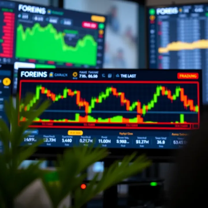 Illustration of a digital forum interface showing forex trading discussions and charts